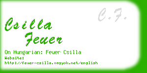 csilla feuer business card